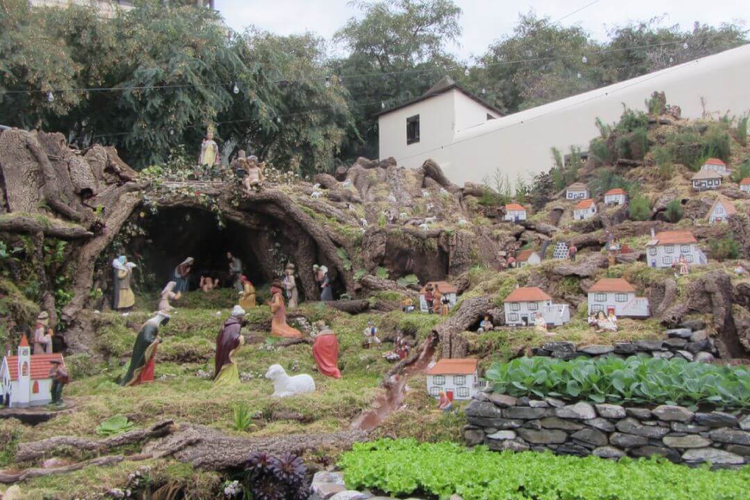 Nativity scene in Christmas market
