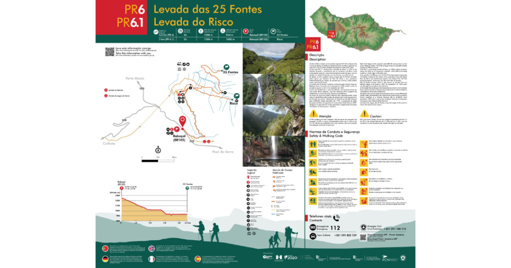 Levada das 25 Fontes (Rabaçal, Calheta) Waterfalls and lagoons surrounded by autumn colours